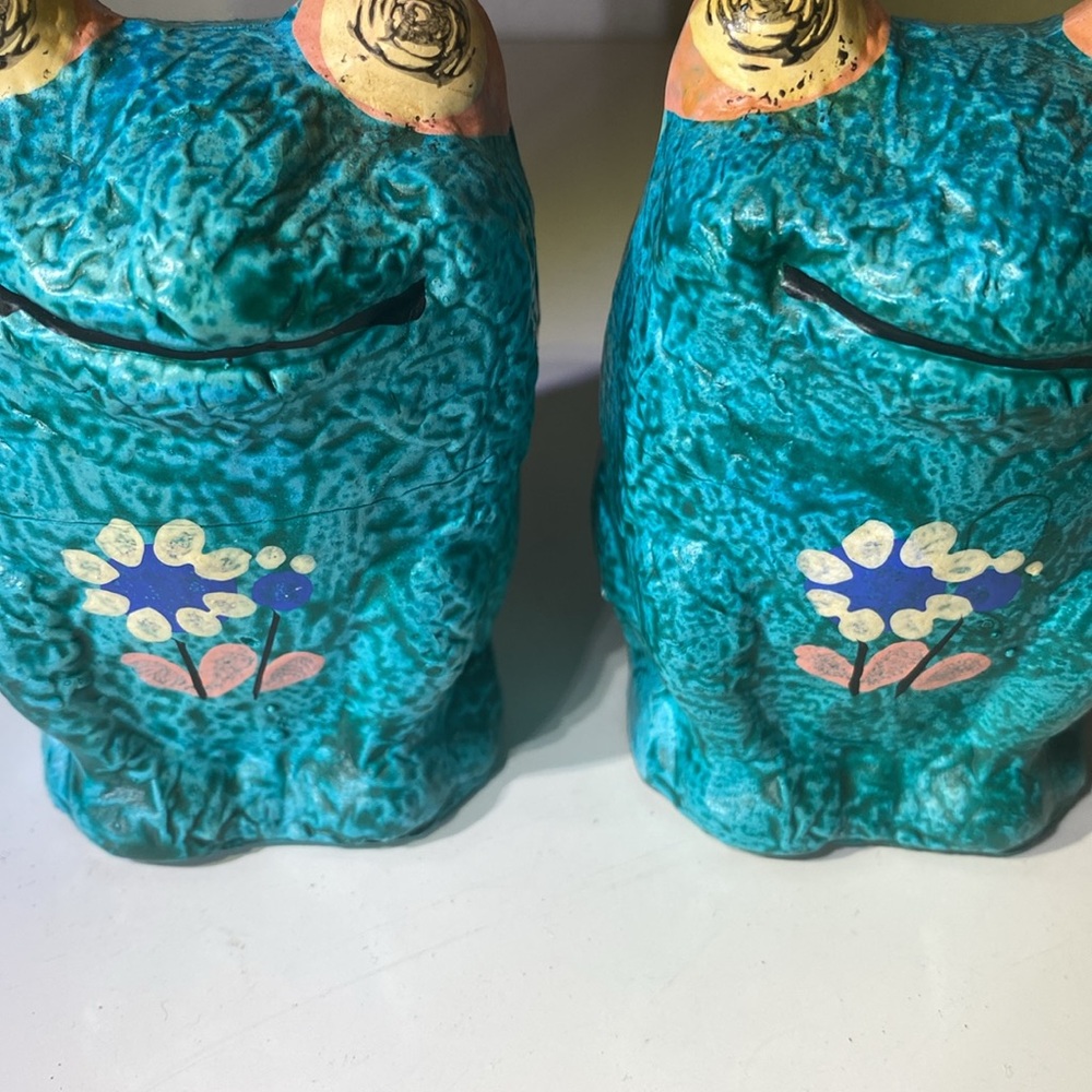 Extremely RARE Vintage MCM Psychedelic Frog Textured Salt & Pepper Shakers - Picture 9 of 11